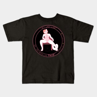 “Sit Lady Like” Sticker version Kids T-Shirt